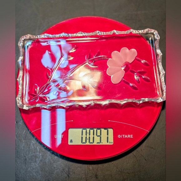 Princess House Crystal (Daisy) Trinket Dish Etched Vintage Pressed Glass Classic - Picture 5 of 5